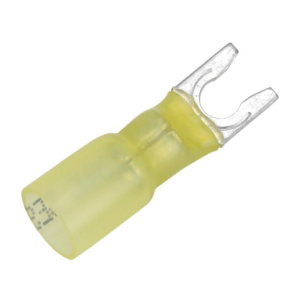 Pacer 12-10 AWG Heat Shrink Spade Terminal - No 10 Stud Size - 100 Pack